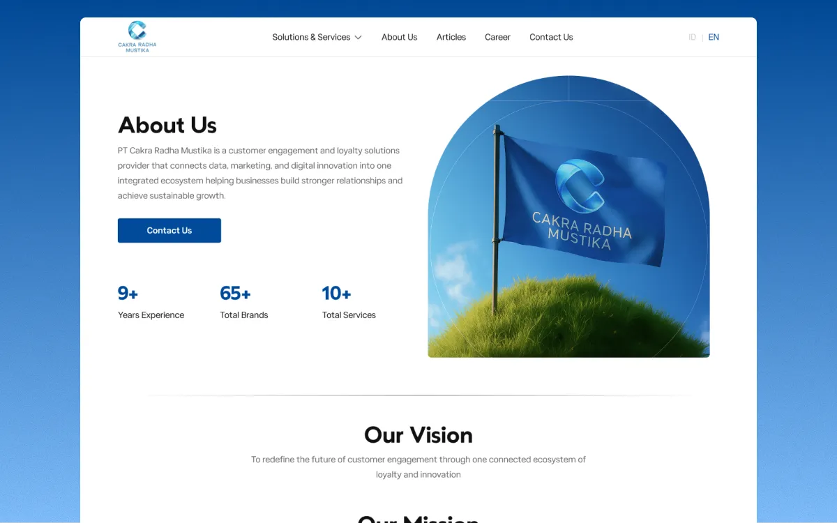 About Us page