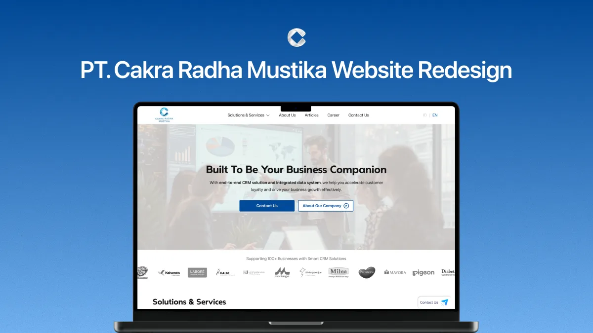 Company Profile PT. Cakra Radha Mustika website overview